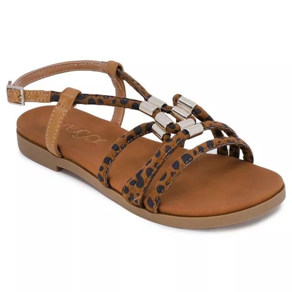 Sugar kids girls Animal print summer sandals Macy’s Spring Fashion Finds Sz 13